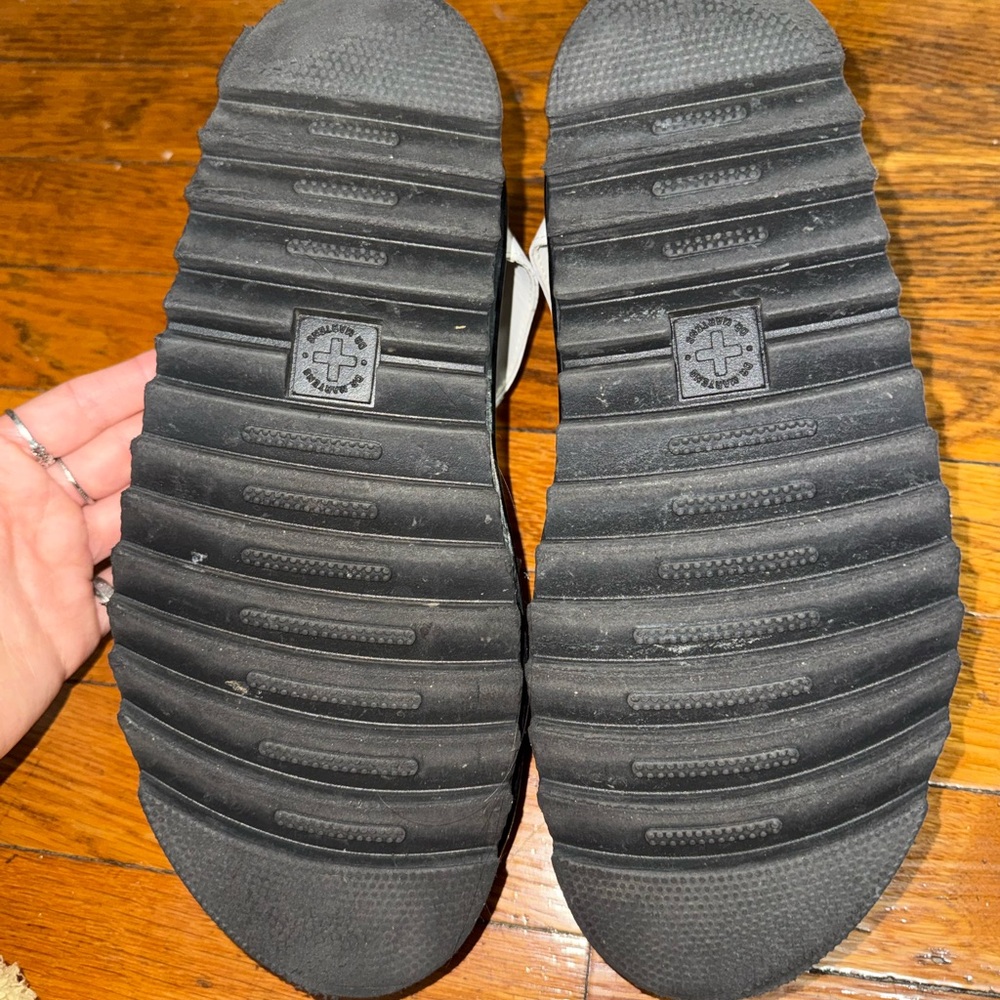Dr. Martens White and Black Platform Sandals - Picture 5 of 6